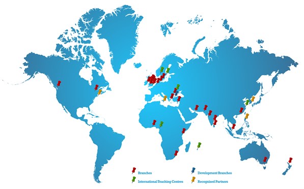 ICS NETWORK - world-map with 26 branches